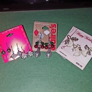 NW Christmas earrings and pins Lot Number 1